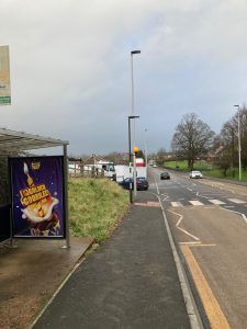 Axminster Advertising Shelter 301 Panel 3 Chard Road, opposite First Avenue (outbound)