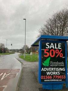 Barnstaple Advertising Shelter 10 Panel 4 Braunton Road adjacent Chaddiford