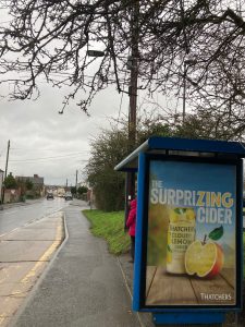 Barnstaple Advertising Shelter 13 Panel 4 Bickington Road near North Lane