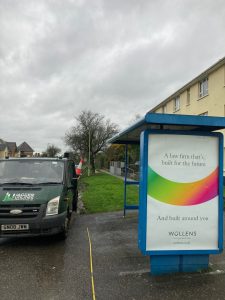 Barnstaple Advertising Shelter 19 Panel 4 Forches Avenue adjacent North Green