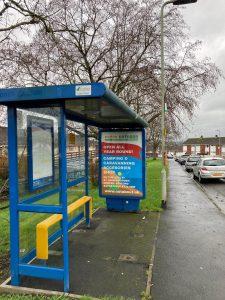 Barnstaple Advertising Shelter 50 Panel 3 Gorwell Road adjacent Oliver Road