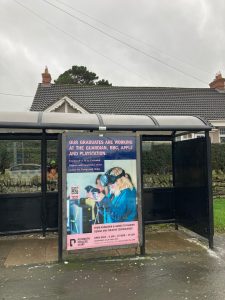 Barnstaple Advertising Shelter 6 Panel 1 Sticklepath Road near Old Torrington Road