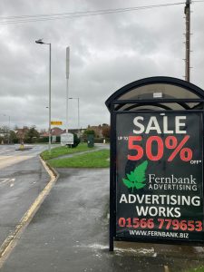 Barnstaple Advertising Shelter 6 Panel 4 Sticklepath Road near Old Torrington Road