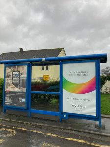 Barnstaple Advertising Shelter 7 Panel 2 Crosslands adjacent Woodville opposite Sticklepath School