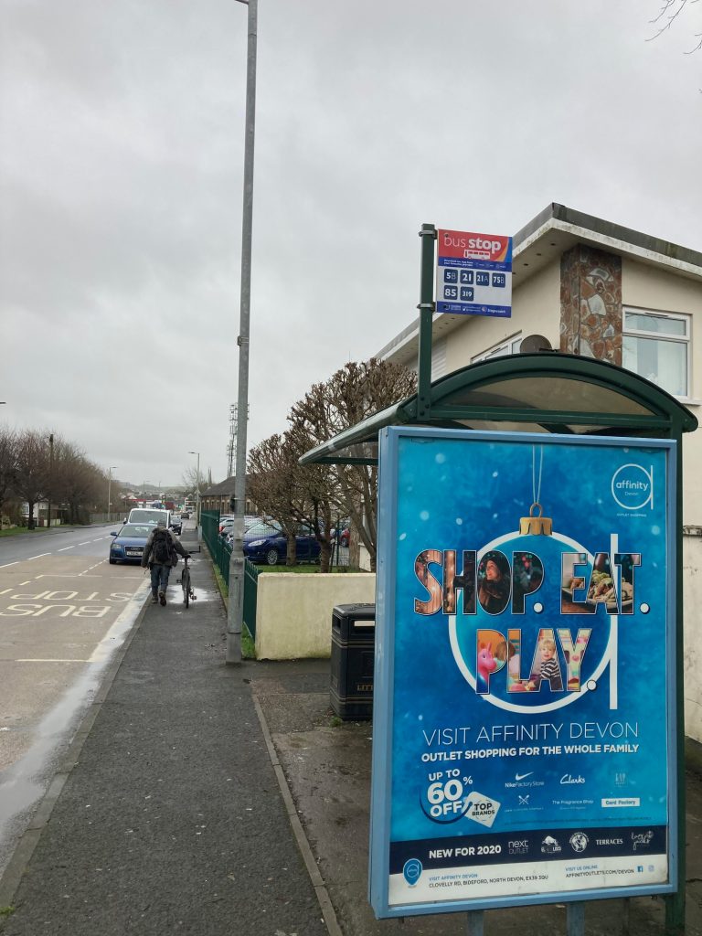 Bideford Shelter 31 Panel 4 Kingsley Road adjacent Alexandra Terrace ...