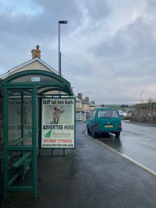 Bideford Advertising Shelter 32 Panel 3 Churchill Way A386 opposite Windmill Lane