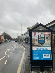 Braunton Advertising Shelter 22 Panel 4 Exeter Road opposite NatWest