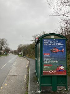 Braunton Advertising Shelter 24 Panel 4 Exeter Road outside Braunton School