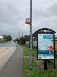 Bude Advertising Shelter 30 Panel 4 Stratton Road, opposite School