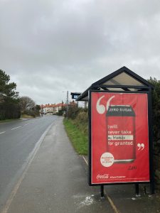 Bude Advertising Shelter 36 Panel 4 Stratton Road outside Lidl