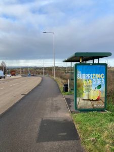 Clyst Honiton Advertising Shelter 62 Panel 4 adjacent Lidl Distribution and Chillpark Brake Road