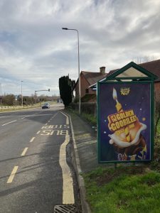 Clyst St Mary Advertising Shelter 51 Panel 4 A3052 Sidmouth Road before M5 Sandygate