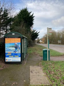 Clyst St Mary Advertising Shelter 52 Panel 3 A3052 outside Crealy Adventure Park