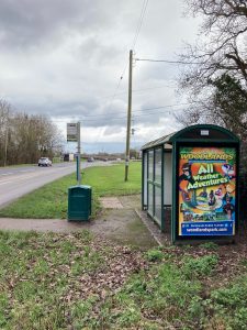 Clyst St Mary Advertising Shelter 52 Panel 4 A3052 outside Crealy Adventure Park