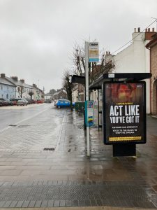 Cullompton Advertising Shelter 5 Panel 4 High Street outside Baptist Church