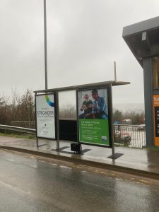 Dartmouth Advertising Shelter 511 Panel 2 A3122 outside Sainsburys