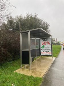 Dartmouth Advertising Shelter 516 Panel 3 A3122 Townstal Road adjacent Milton Lane