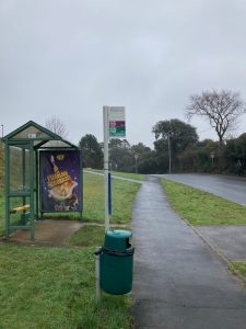 Dawlish Advertising Shelter 807 Panel 3 A379 Teignmouth Hill adjacent Coronation Avenue