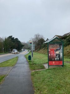 Dawlish Advertising Shelter 807 Panel 4 A379 Teignmouth Hill adjacent Coronation Avenue