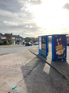 Exmouth Advertising Shelter 8 Panel 4 Churchill Road opposite Birchwood Road