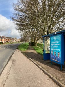 Exmouth Advertising Shelter 9 Panel 1 Dinan Way adjacent Sycamore Close