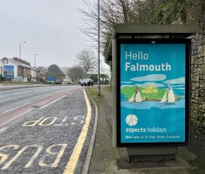 Falmouth Advertising Shelter 14 Panel 4 Falmouth Road opposite Ponshardon Park and Float