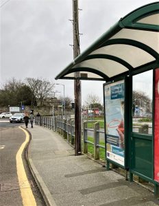 Falmouth Advertising Shelter 22 Panel 1 Bar Road adjacent Maritime Museum car park