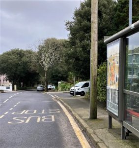 Falmouth Advertising Shelter 39 Panel 1 Melville Road opposite Lansdowne Road