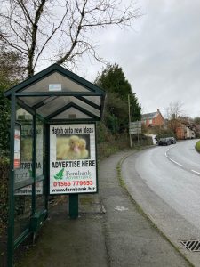 Holsworthy Advertising Shelter 40 Panel 3 A388 opposite Coles Mill Close