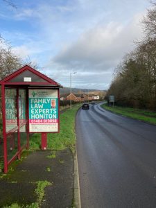 Honiton Advertising Shelter 43 Panel 3 A375 Sidmouth Road opposite TESCO