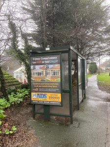 Ivybridge Advertising Shelter 5 Panel 3 Exeter Road adjacent Rue St Pierre