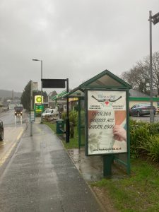 Ivybridge Advertising Shelter 7 Panel 4 Leonards Road next to BP