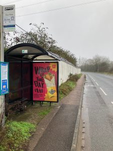 Kingskerswell Advertising Shelter 706 Panel 3 A380 Roundabout, Last Before Flower