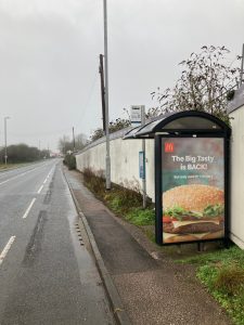Kingskerswell Advertising Shelter 706 Panel 4 A380 Roundabout, Last Before Flower