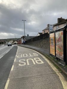 Kingskerswell Advertising Shelter 709 Panel 2 A380 adjacent Water Lane