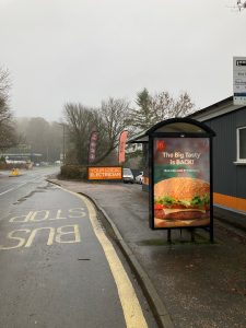 Kingskerswell Advertising Shelter 712 Panel 4 A380 adjacent Moor Park Road