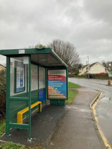 Knowle Advertising Shelter 45 Panel 3 A361 adjacent Orchard Road