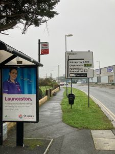Launceston Advertising Shelter 24 Panel 3 Hurdon Road adjacent Lidl