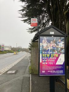 Launceston Advertising Shelter 24 Panel 4 Hurdon Road adjacent Lidl