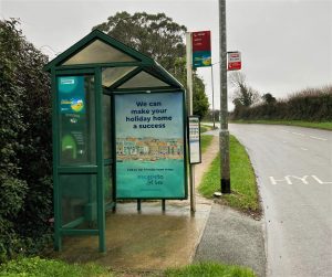 Lelant Advertising Shelter 24 Panel 3 A3074 Nut Lane adjacent Garden Centre