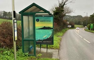 Lelant Advertising Shelter 25 Panel 3 A3074 Nut Lane opposite Garden Centre