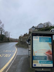 Looe Advertising Bus Shelter 13 Panel 4 Station Road opposite Train Station