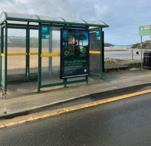 Newquay Advertising Shelter 665 Panel 1 B3276 Porth Beach opposite Holiday Park