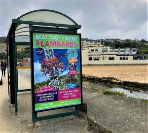 Newquay Advertising Shelter 665 Panel 4 B3276 Porth Beach opposite Holiday Park