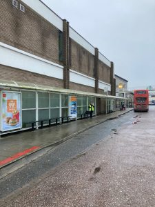 Newton Abbot Advertising Shelter 603 Panel 1 and 2 Bus Station