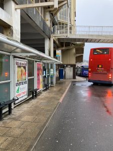 Newton Abbot Advertising Shelter 605 Panel 1 2 and 3 Bus Station