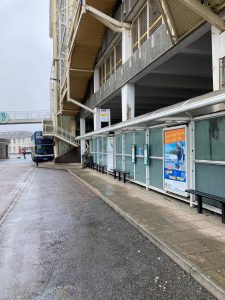 Newton Abbot Advertising Shelter 606 Panel 1 and 2 Bus Station