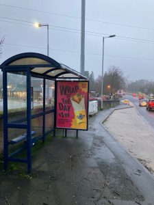 Newton Abbot Advertising Shelter 607 Panel 3 Pen Inn Roundabout adjacent Sainsbury's