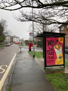 Newton Abbot Advertising Shelter 611 Panel 4 Queensway Shops