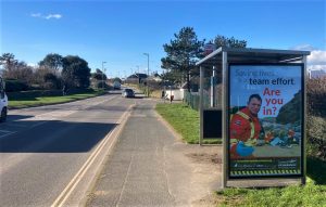 Padstow Advertising Shelter 75 Panel 4 A389 adjacent Padstow School opposite TESCO